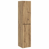 vidaXL Väggmonterat Badrumsskåp Artisan-ek 33 x 34,5 x 160 cm