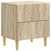 vidaXL Sängbord Sonoma-ek 43 x 34,5 x 48 cm Konstruerat trä
