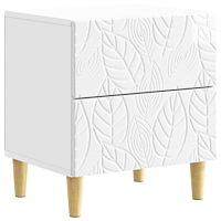 vidaXL Sängbord Vit högglans 43 x 34,5 x 48 cm Konstruerat trä