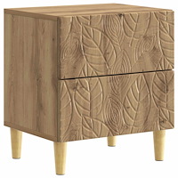 vidaXL Sängbord Artisan-ek 43 x 34,5 x 48 cm Konstruerat trä
