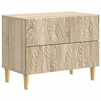 vidaXL Sängbord Sonoma-ek 62 x 34,5 x 48 cm Konstruerat trä