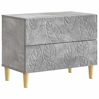 vidaXL Sängbord Betonggrå 62 x 34,5 x 48 cm Konstruerat trä