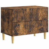 vidaXL Sängbord Rökt ek 62 x 34,5 x 48 cm Konstruerat trä
