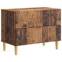 vidaXL Sängbord Gammalt trä 62 x 34,5 x 48 cm Konstruerat trä