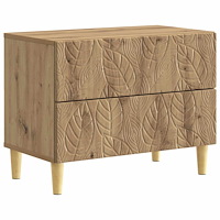 vidaXL Sängbord Artisan-ek 62 x 34,5 x 48 cm Konstruerat trä