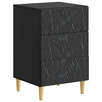 vidaXL Sängbord Svart 43 x 39,5 x 66,5 cm Konstruerat trä
