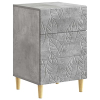 vidaXL Sängbord Betonggrå 43 x 39,5 x 66,5 cm Konstruerat trä