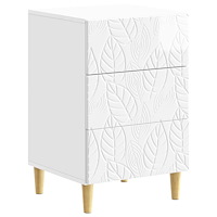 vidaXL Sängbord Vit högglans 43 x 39,5 x 66,5 cm Konstruerat trä