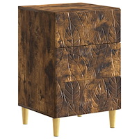 vidaXL Sängbord Rökt ek 43 x 39,5 x 66,5 cm Konstruerat trä