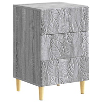 vidaXL Sängbord Grå Sonoma 43 x 39,5 x 66,5 cm Konstruerat trä