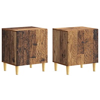 vidaXL Sängbord 2 pcs Gammalt trä 43 x 34,5 x 50 cm Konstruerat trä
