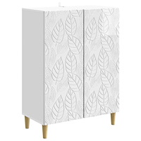 vidaXL Sideboard Vit högglans 66 x 34,5 x 90 cm Konstruerat trä