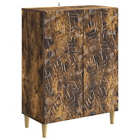 vidaXL Sideboard Rökt ek 66 x 34,5 x 90 cm Konstruerat trä
