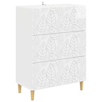 vidaXL Lådans skåp Vit högglans 66 x 34,5 x 90 cm Konstruerat trä