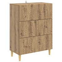 vidaXL Lådans skåp Artisan-ek 66 x 34,5 x 90 cm Konstruerat trä