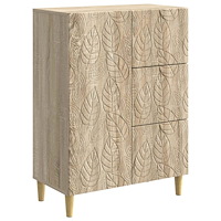 vidaXL Sideboard Sonoma-ek 66 x 34,5 x 90 cm Konstruerat trä