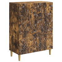 vidaXL Sideboard Rökt ek 66 x 34,5 x 90 cm Konstruerat trä