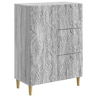 vidaXL Sideboard Grå Sonoma 66 x 34,5 x 90 cm Konstruerat trä