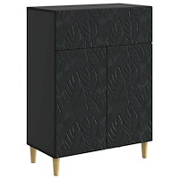 vidaXL Sideboard Svart 66 x 34,5 x 90 cm Konstruerat trä