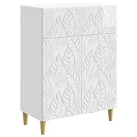 vidaXL Sideboard Vit högglans 66 x 34,5 x 90 cm Konstruerat trä