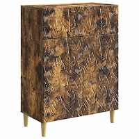 vidaXL Sideboard Rökt ek 66 x 34,5 x 90 cm Konstruerat trä