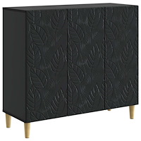 vidaXL Sideboard Svart 89 x 34,5 x 80 cm Konstruerat trä