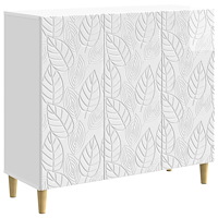 vidaXL Sideboard Vit högglans 89 x 34,5 x 80 cm Konstruerat trä