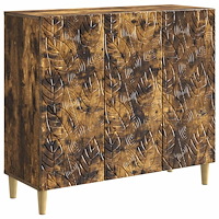 vidaXL Sideboard Rökt ek 89 x 34,5 x 80 cm Konstruerat trä