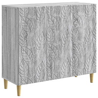 vidaXL Sideboard Grå Sonoma 89 x 34,5 x 80 cm Konstruerat trä