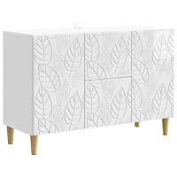 vidaXL Sideboard Vit högglans 89 x 34,5 x 60 cm Konstruerat trä