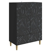 vidaXL Sideboard Svart 66 x 34,5 x 95 cm Konstruerat trä