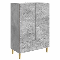 vidaXL Sideboard Betonggrå 66 x 34,5 x 95 cm Konstruerat trä