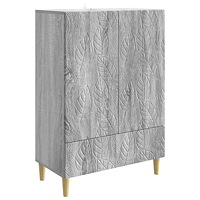 vidaXL Sideboard Grå Sonoma 66 x 34,5 x 95 cm Konstruerat trä