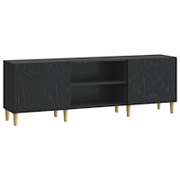 vidaXL TV-skåp 150 x 31 x 50 cm Svart Konstruerat trä