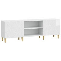 vidaXL TV-skåp 150 x 31 x 50 cm Vit högglans Konstruerat trä