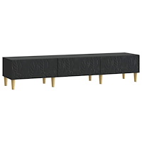 vidaXL TV-skåp 147 x 34,5 x 30 cm Svart Konstruerat trä