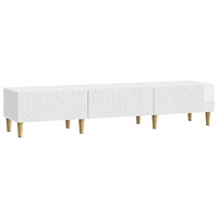vidaXL TV-skåp 147 x 34,5 x 30 cm Vit högglans Konstruerat trä