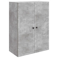 vidaXL Väggmonterat skåp Betonggrå 66 x 34,5 x 90 cm Konstruerat trä