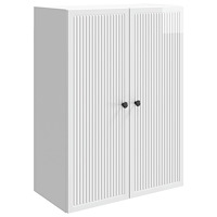 vidaXL Väggmonterat skåp Vit högglans 66 x 34,5 x 90 cm