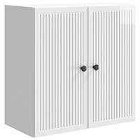 vidaXL Väggmonterat skåp Vit högglans 59 x 31 x 60 cm Konstruerat trä