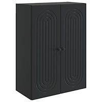 vidaXL Väggmonterat skåp Svart 66 x 34,5 x 90 cm Konstruerat trä