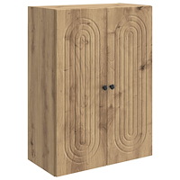 vidaXL Väggmonterat skåp Artisan-ek 66 x 34,5 x 90 cm Konstruerat trä