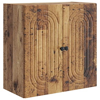 vidaXL Väggmonterat skåp Gammalt trä 59 x 31 x 60 cm Konstruerat trä