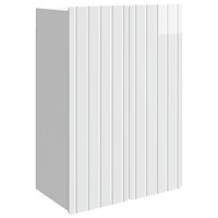 vidaXL Väggmonterat skåp Vit högglans 66 x 34,5 x 92 cm