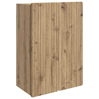 vidaXL Väggmonterat skåp Artisan-ek 66 x 34,5 x 92 cm Konstruerat trä