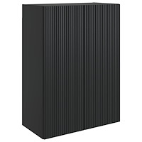 vidaXL Väggmonterat skåp Svart 66 x 34,5 x 90 cm Konstruerat trä