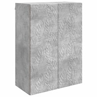 vidaXL Väggmonterat skåp Betonggrå 66 x 34,5 x 90 cm Konstruerat trä