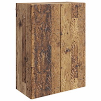 vidaXL Väggmonterat skåp Gammalt trä 66 x 34,5 x 90 cm Konstruerat trä