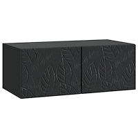 vidaXL Väggmonterad TV-bänk 59,5 x 41 x 30 cm Svart Konstruerat trä