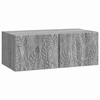 vidaXL Väggmonterad TV-bänk 98 x 41 x 30 cm Grå Sonoma Konstruerat trä